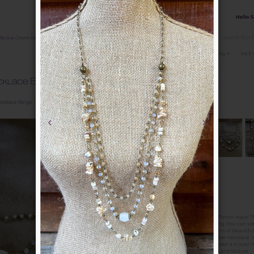Bohemian “ Medina “ Magnetic Adjustable Beaded Necklace R2A